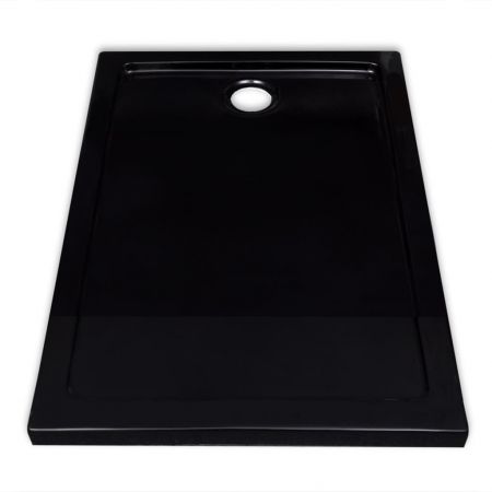 Cadita de dus dreptunghiulara din ABS, negru, 70 x 100 x 4 cm