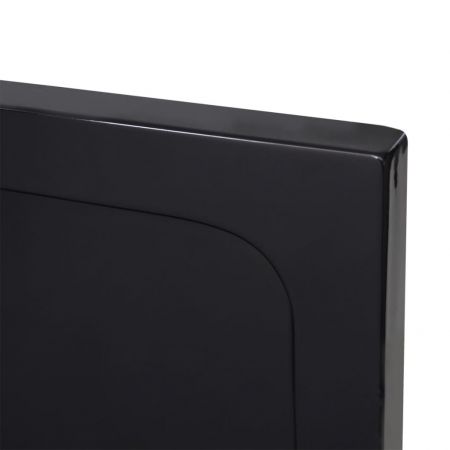 Cadita de dus dreptunghiulara din ABS, negru, 70 x 120 x 4 cm