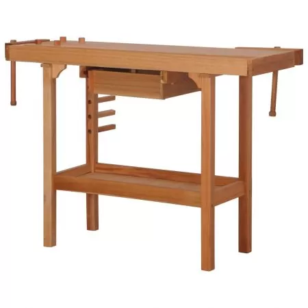 Banc de lucru tamplarie cu sertar, maro