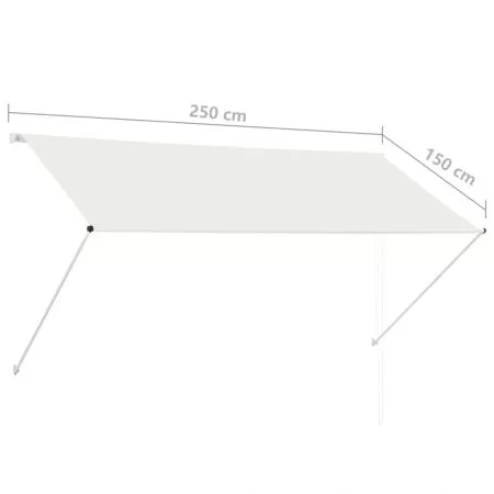 Copertina retractabila, crem, 250 x 150 cm