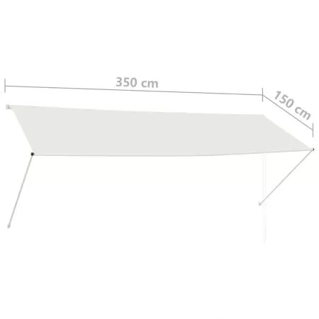 Copertina retractabila, crem, 350 x 150 cm