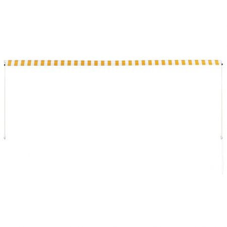 Copertina retractabila, galben si alb, 350 x 150 cm