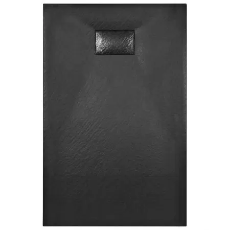 Cadita de dus, negru, 100 x 80 cm