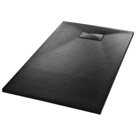Cadita de dus, negru, 120 x 70 cm