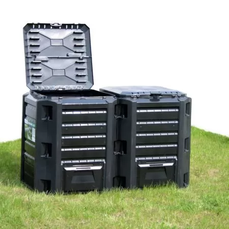  Compostor de grădină, negru, 800 L