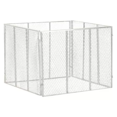  Compostor de grădină, 100x100x77 cm, fier galvanizat