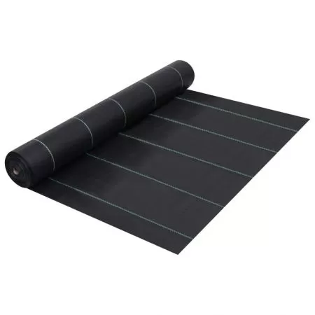  Membrană antiburuieni & antirădăcini, negru, 1x100 m, PP