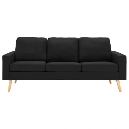 Canapea cu 3 locuri, negru, 184 x 76 x 82.5 cm