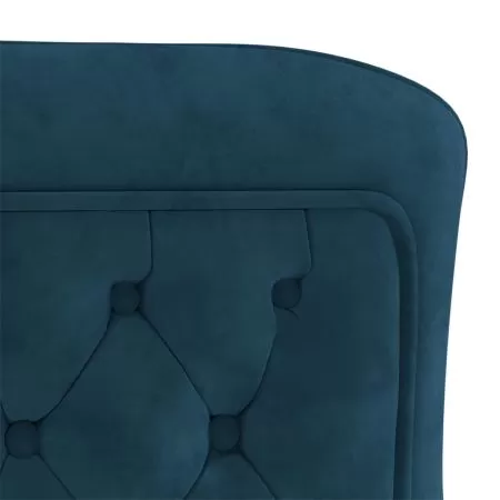 Scaun sufragerie albastru 53x52x98 cm catifea & otel inoxidabil, albastru