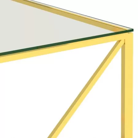 Masa de cafea, auriu, 55 x 55 x 55 cm
