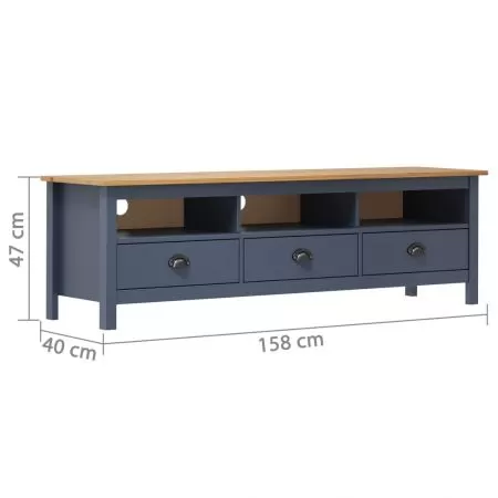 Comoda TV Hill Range, gri, 158 x 40 x 47 cm