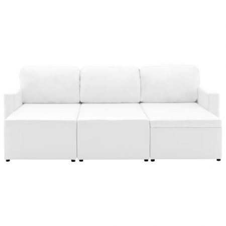 Canapea extensibila modulara cu 3 locuri, alb, 216 x 149 x 63 cm