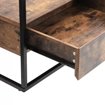 Masuta cafea Vintage, maro, 106x60x45 cm