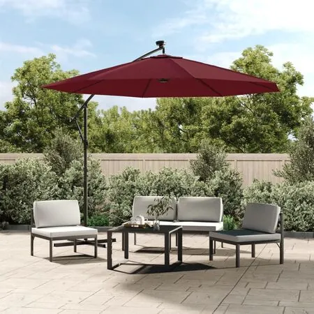 Pânză de schimb umbrelă de soare consolă, roșu bordo, 300 cm
