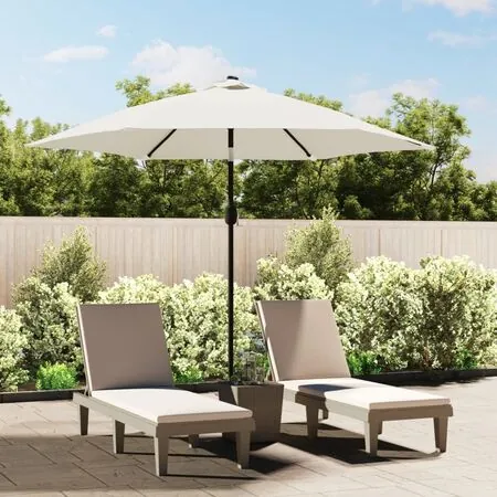  Pânză de schimb umbrelă de soare de exterior alb nisipiu 300 cm