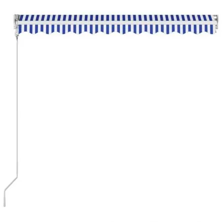 Copertina retractabila automat, albastru si alb, 350 x 250 cm