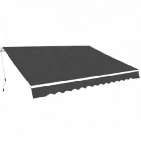  Copertină pliabilă acționată manual, antracit, 600 cm
