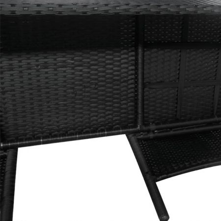 Canapea de gradina cu 2 locuri, negru, 41 x 62 x 85 cm