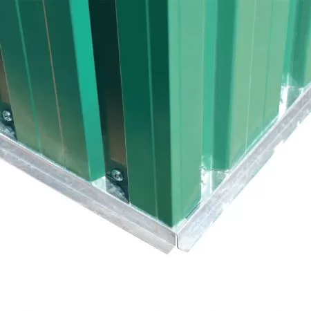 Magazie de gradina din metal verde, verde, 190 x 124 x 181 cm
