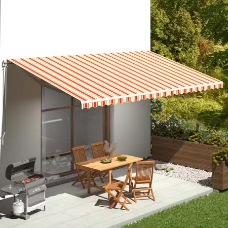  Pânză de rezervă copertină, galben și portocaliu, 6x3,5 m