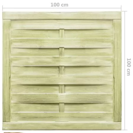 Poarta de gradina verde 100x100 cm lemn de pin tratat, verde, 100 x 100 cm