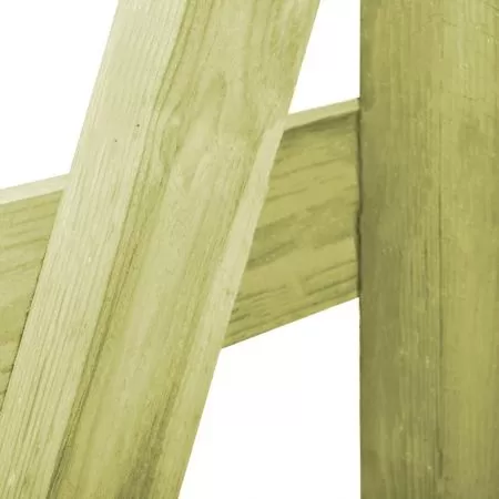 Magazie dubla pubele verde 140x80x150cm lemn pin tratat, verde, 140 x 80 x 150 cm
