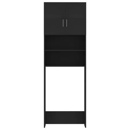 Dulap masina de spalat, negru, 64 x 25.5 x 190 cm