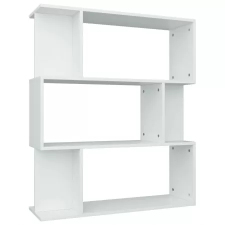Biblioteca/Separator camera, alb, 80 x 24 x 96 cm