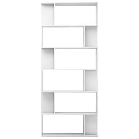 Biblioteca/Separator camera, alb lucios, 80 x 24 x 192 cm