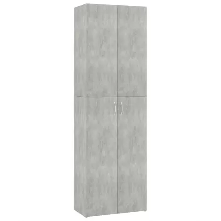 Dulap de birou, gri beton, 60 x 32 x 190 cm