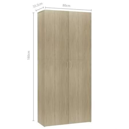  Pantofar, stejar sonoma, 80x35,5x180 cm, lemn prelucrat