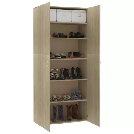  Pantofar, stejar sonoma, 80x35,5x180 cm, lemn prelucrat