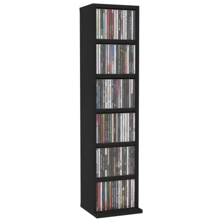 Dulap CD-uri, negru, 21 x 20 x 88 cm