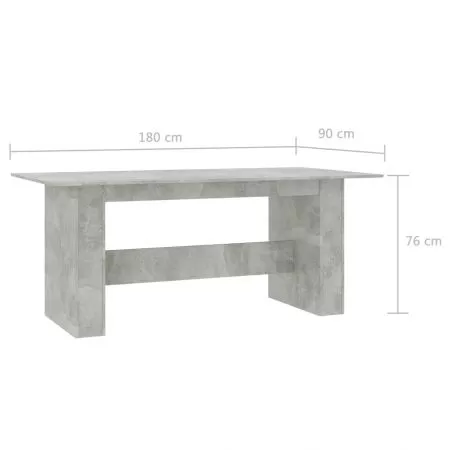 Masa de bucatarie, gri beton, 90 cm