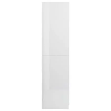 Șifonier, alb extralucios, 90 x 52 x 200 cm, PAL