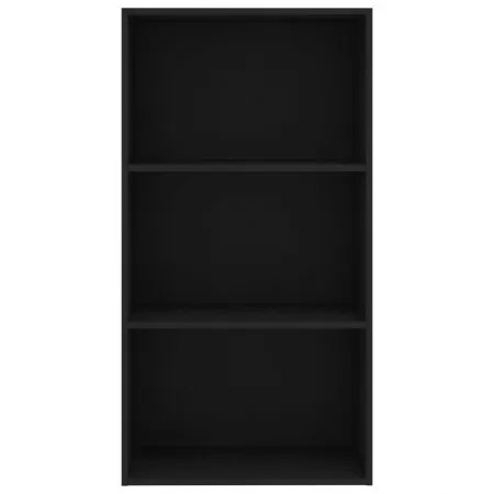 Biblioteca cu 3 rafturi, negru, 60 x 30 x 114 cm