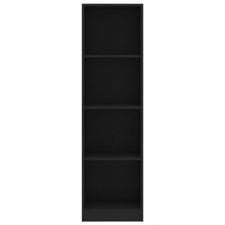 Biblioteca cu 4 rafturi, negru, 40 x 24 x 142 cm
