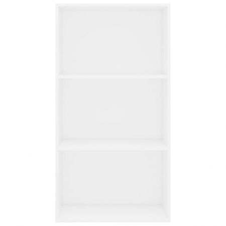 Bibliotecă cu 3 rafturi, alb, 60 x 30 x 114 cm, PAL