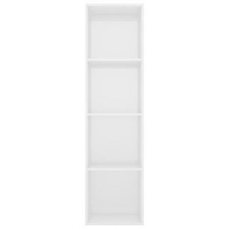 Bibliotecă, alb extralucios, 40 x 30 x 151,5 cm, PAL