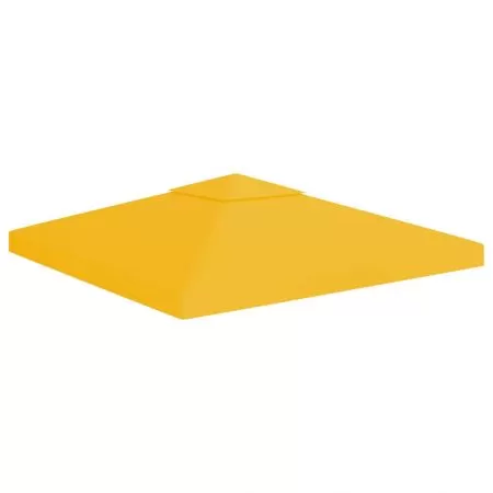 Acoperiș de pavilion, 2 niveluri, galben, 3x3 m, 310 g/m²