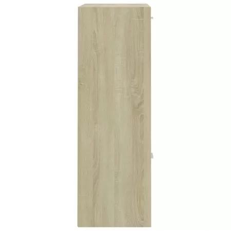 Dulap de depozitare alb & stejar Sonoma 60 x 29.5 x 90 cm PAL, alb si stejar sonoma, 60 x 29.5 x 90 cm