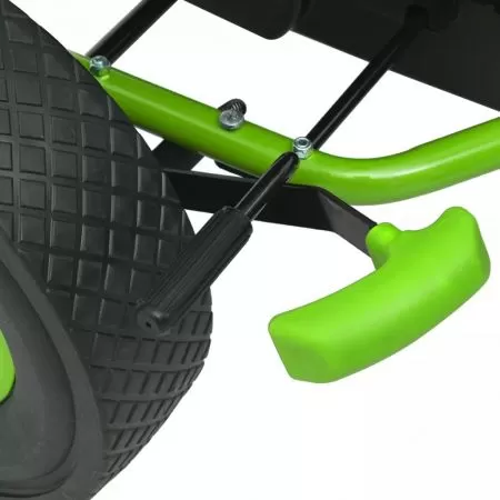Kart cu pedale cu sezut reglabil verde, verde