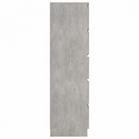 Servanta cu sertare, gri beton, 60 x 35 x 121 cm