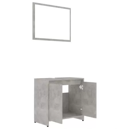 Set mobilier de baie, gri beton