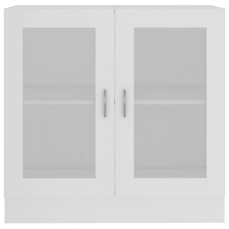 Dulap cu vitrină, alb, 82.5 x 30.5 x 80 cm, PAL