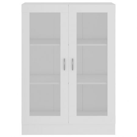 Dulap cu vitrină, alb, 82.5 x 30.5 x 115 cm, PAL