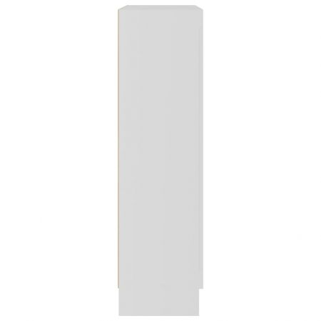 Dulap cu vitrină, alb, 82.5 x 30.5 x 115 cm, PAL