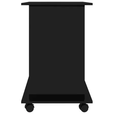 Birou de calculator, negru lucios, 80 x 50 x 75 cm