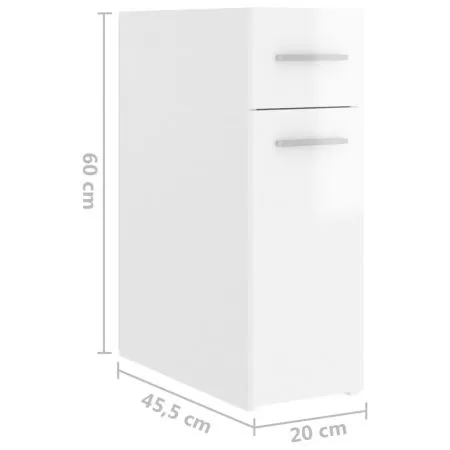 Dulap farmacie, alb, 20 x 45.5 x 60 cm