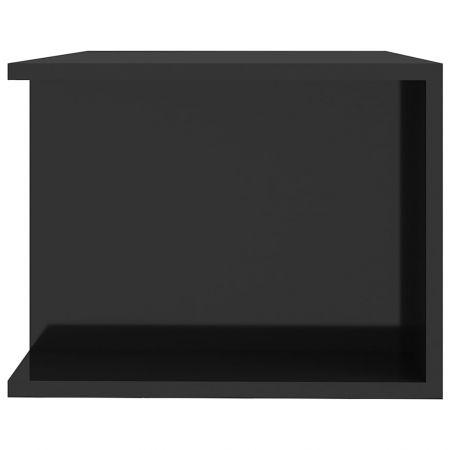 Comoda TV cu lumini LED, negru lucios, 90 x 39 x 30 cm